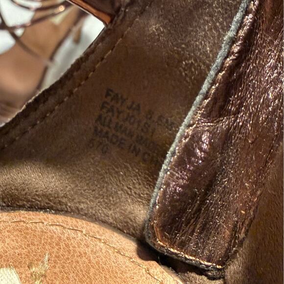 Steve Madden Fayja Metallic Copper Strappy Stiletto Heels 8.5 Sexy Party Prom - Picture 7 of 7